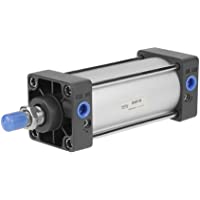 Los mejores  - Cilindro neumático de aire de doble acción- 63 mm de diámetro 100 mm de carrera atornillado vástago del pistón adopta la…